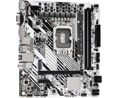 Фото ASROCK H610M-HDV/M.2+ D5, LGA1700, H610, 2*DDR5, 4*SATA, 1*M.2, 1*USB 3.2, 4*USB 2.0, Type-C, 1*PCIx16, 1*PCIx1, HDMI+D-Sub,mATX