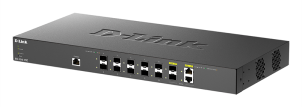 Фото D-Link PROJ Настраиваемый L2+ коммутатор, 10x10GBase-X SFP+, 2xCombo 10GBase-T/SFP+, CLI, консольный порт RJ-45