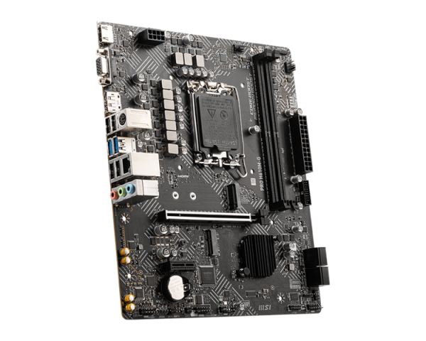 Фото MSI PRO H610M-G DDR5 s1700,2DDR5,1PCI-Ex16,1PCI-Ex1,2M.2(KEY M+KEY E),4SATA, mATX, RTL
