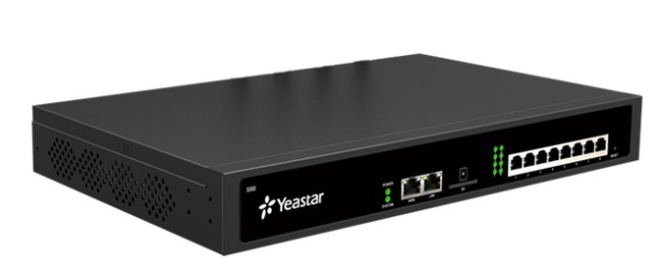 YEASTAR IP-АТС на 50 абонентов и 25 одновременных вызовов, позволяет подключать аналоговые линии/телефоны, линии BRI и GSM-линию посредством дополнительных модулей, поддерживает протоколы MFC R2, SS7,