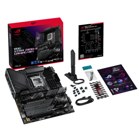 Фото ASUS ROG STRIX Z890-E GAMING WIFI, LGA1851, Z890, 4*DDR5, 4*SATA, 7*M.2, 10*USB 3.2, 2*Type-C, 2*PCIx16, 2*Thunderbolt™ 4, HDMI+DP, ATX; 90MB1IM0-M0EAY0