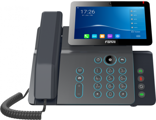 Фото Fanvil V67, 20 SIP-акк., 7", 1024x600 Цвет. экран, POE, БП в комп., 2x1 Gbps, Wi-Fi, BT 4.2