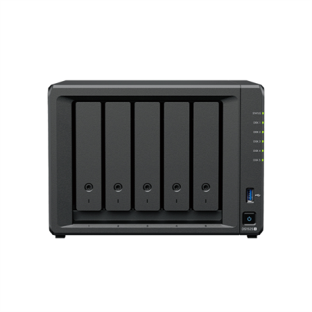 Фото Synology QC 2,2GhzCPU/8Gb(32)/RAID0,1,10,5,6/ 5HP HDD SATA(3.5', 2.5')upto 15 HDD (2xDX525)/2xM.2/2xUSB3.2/2x2.5GbE/iSCSI/(1xExp.)/1xPS/1YW repl DS1522+