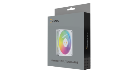 Фото Ocypus Gamma F12 Elite WH ARGB, 120x120x25mm, 4-PIN PWM, 600-1800 RPM, 26 DBA MAX, HYDRO BEARING