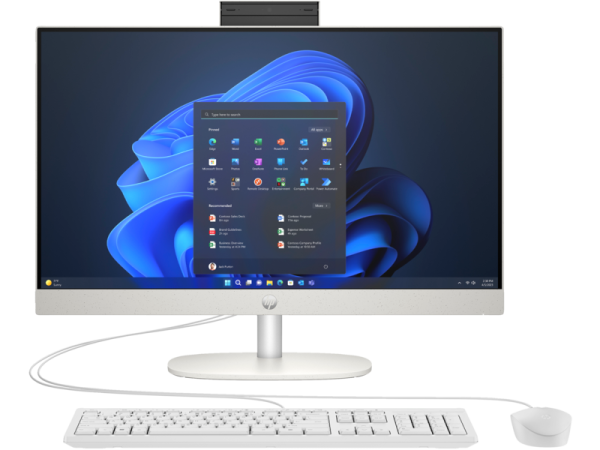 Фото HP ProOne 240 G10 All-in-One NT IPS 23,8"(1920x1080)Core i3-N300,8GB,512GB,eng usb kbd,mouse,U IrisX,WiFi,BT,5MP,Shell White,Win11ProMultilang,1Wty