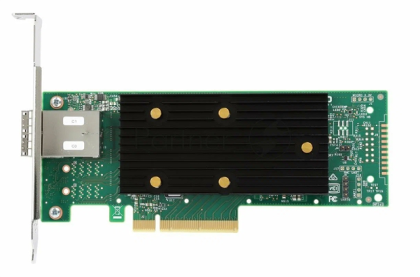 Broadcom HBA Controller 9400-8e, PCIe 3.1 x8 LP, Tri-Mode SAS/SATA/NVMe 12G HBA, 8port (2*ext SFF8644), SAS3408, 1 year