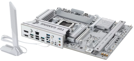 Фото ASUS TUF GAMING B850-PRO WIFI7 W NEO, AM5, B850, 4*DDR5, 4*SATA, 3*M.2, 4*USB 3.2, 2*USB 2.0, Type-C, 3*PCIx16, 2*PCIx1, DP+HDMI, ATX; 90MB1NW0-M0EAY0