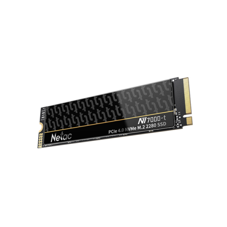 Фото Netac SSD NV7000-t 1TB PCIe 4 x4 M.2 2280 NVMe 3D NAND, R/W up to 7300/6600MB/s, OPS(R4K) 1000K/700K, TBW 640TB, slim heatspreader, 5y wty