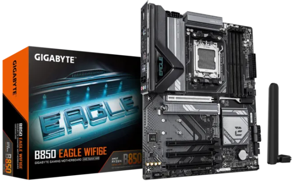 GIGABYTE B850 EAGLE WIFI6E, AM5, B850, 4*DDR5, 4*SATA, 4*M.2, 2*USB 3.2, 4*USB 2.0, Type-C, 3*PCIx16, DP+HDMI, ATX