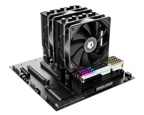 Фото ID-COOLING SE-207-XT ADVANCED LGA20XX/1700/1200/115X/AM5/AM4 (8шт/кор, TDP 280W, PWM, черный, 7 тепл.трубок + медная база, 2 x FAN 120mm) RET