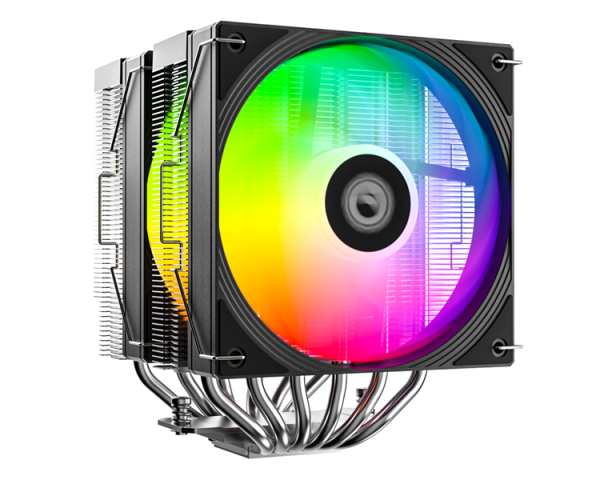 Фото ID-COOLING FROZN A620 PRO SE ARGB LGA1700/1200/115X/AM5/AM4 (8шт/кор, TDP 260W, PWM, черный, 6 тепл.трубок + медная база, DUAL ARGB FAN 120mm) RET