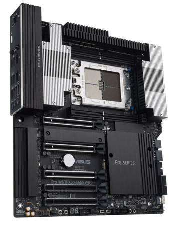 Фото ASUS PRO WS TRX50-SAGE WIFI, AMD TRX50, 4*DDR5, 4*SATA, 3*M.2, 6*USB 3.2, 2*USB 2.0,Type-C, 5*PCIx16, CEB; 90MB1FZ0-M0EAY0