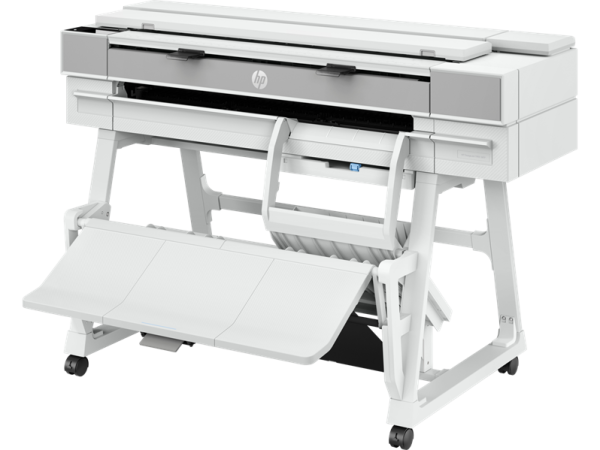Фото HP DesignJet T950 MFP (p/s/c, 36",4color,2400x1200dpi,2Gb,21spp A1, 120 A1 p/hr, max roll d 140mm, GigEth/Wi-Fi,stand,media bin,rollfeed,sheetfeed,tray50 (A3/A4),autocutter,40 sheet L.F. Stacker,whit