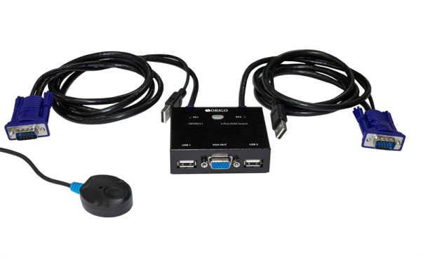Фото ORIGO 2-портовый KVM-переключатель с портами VGA и USB